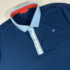 Redvanly Men's XL Blue Short Sleeve Performance Golf Polo Shirt